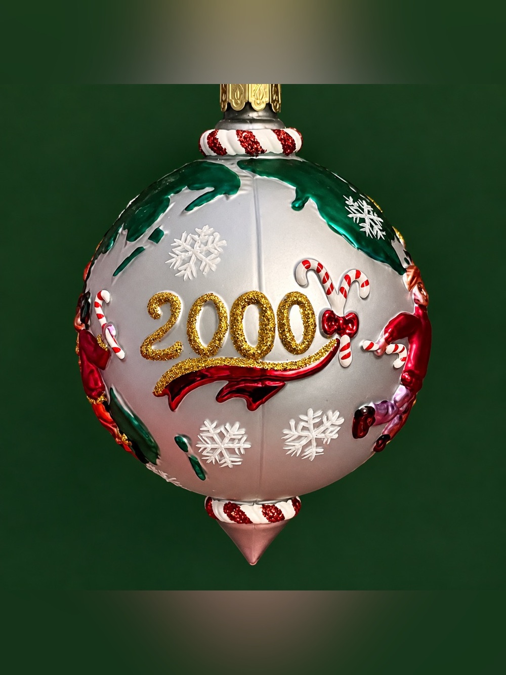 Vintage 2000 Millennium Glass Christmas Ornament Children Around the World